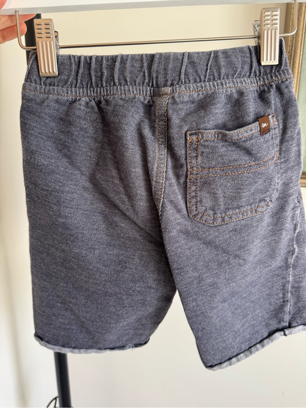 Tea Collection Heathered Navy Knit Drawstring Shorts - Picture 3 of 3